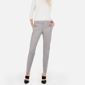 Express Columinst Light Gray Straight-Leg Dress Pants
